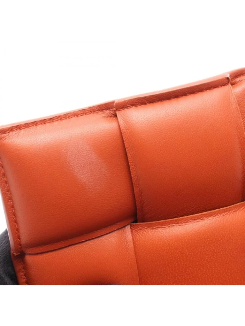 Bottega Veneta Shoulder Bag the Chain Cassette Orange Leather